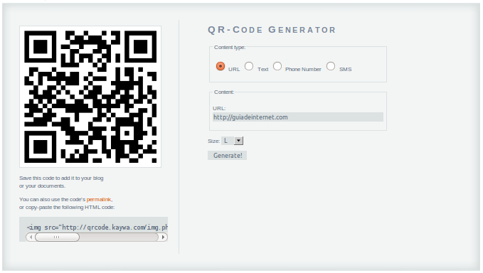 Generadores de códigos QR online