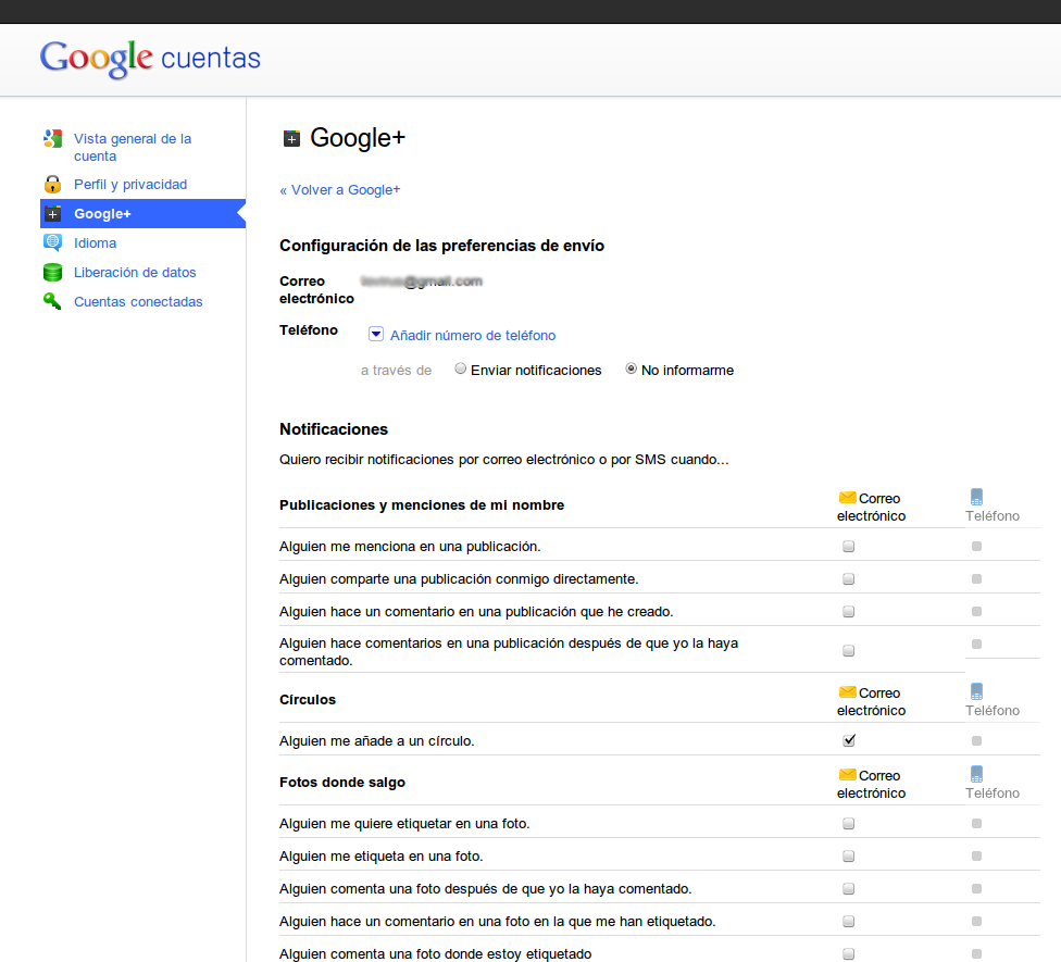 Cómo desactivar las notificaciones de Google+