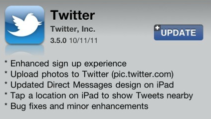 Twitter actualiza su aplicación para iOS