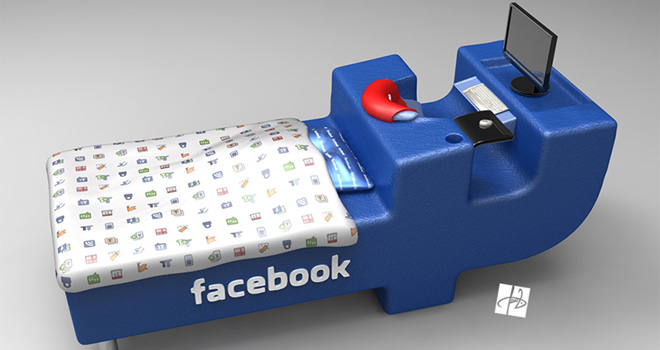 Una cama para adictos a Facebook