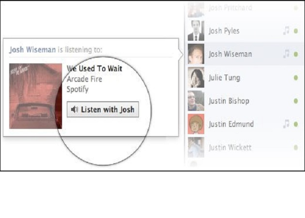 Botón Listen With: comparte música con Facebook