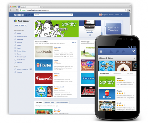 Facebook presentó App Center, su nueva tienda de aplicaciones