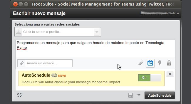 Programar mensajes en redes sociales con Hootsuite