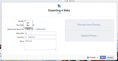 Facebook añade la opción “Esperando un bebé” a la Biografía