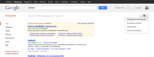 Ahora es posible guardar configuraciones de búsquedas en cuentas de Google