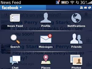 Mejoras en la app de Facebook para Blackberry