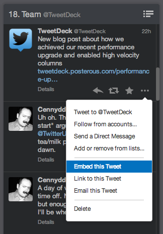TweetDeck añade la opción de insertar tweets