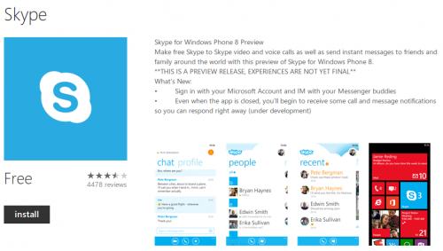 Skype para Windows Phone 8 añade nuevas funciones