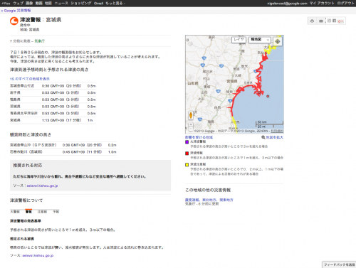 Google lanzó su sistema de alertas para terremotos y tsunamis en Japón