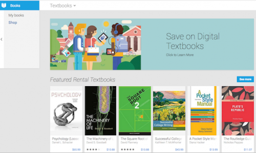 Google Play empieza a ofrecer libros de texto en Estados Unidos