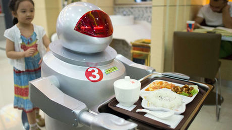 Conoce los robots-empleados de un restaurante chino